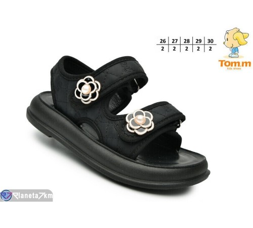 Дитячі босоніжки на літо (10 пар р.26-30) чорний  "TOMMY"
