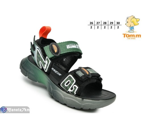 Сандалі дитячі на літо (10 пар р.26-30) чорний  "TOMMY"