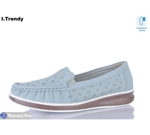 Туфлі жіночі на літо (8 пар р.36-41) блакитний  "Trendy"