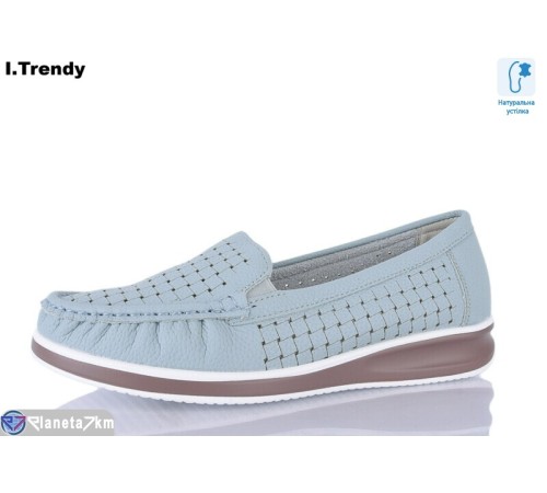 Туфлі жіночі на літо (8 пар р.36-41) блакитний  "Trendy"