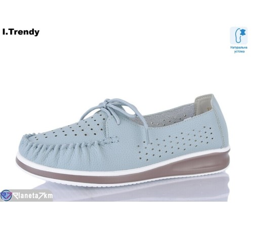 Туфлі жіночі на літо (8 пар р.36-41) блакитний  "Trendy"