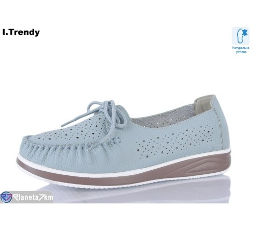 Туфлі жіночі на літо (8 пар р.36-41) блакитний  "Trendy"