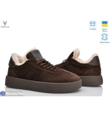Кросівки жіночі на зиму (6 пар р.36-41) коричневий  "Viscala"