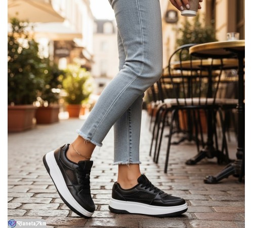 Кросівки жіночі на літо (8 пар р.36-41) чорний  "Fudian"