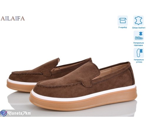 Туфлі жіночі на весну/осінь (8 пар р.36-41) коричневий  "Latifa"