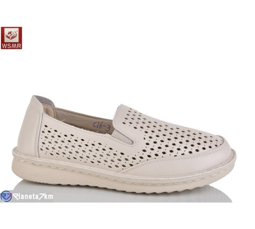 Туфлі жіночі на літо (8 пар р.36-41) бежевий  "WSMR"