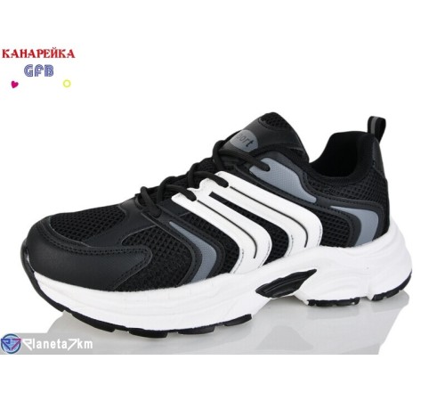 Кросівки на весну/осінь (8 пар р.36-41) чорний  "GFB-Канарейка"