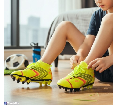 Футбольне взуття дитяче на весну/осінь (12 пар р.36-41) жовтий  "HIGULA"