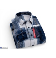 Сорочка чоловіча на весну/осінь (5 шт. р.сетка XL-5XL) синій  "Peton"