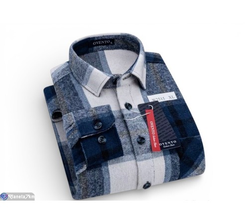 Сорочка чоловіча на весну/осінь (5 шт. р.сетка XL-5XL) синій  "Peton"