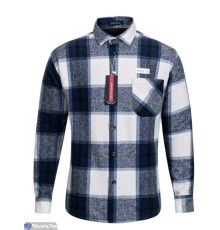 Сорочка чоловіча на весну/осінь (5 шт. р.сетка XL-5XL) синій  "Peton"