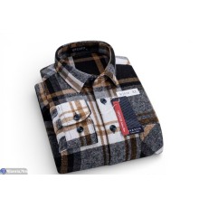 Сорочка чоловіча на весну/осінь (5 шт. р.сетка XL-5XL) коричневий  "Peton"