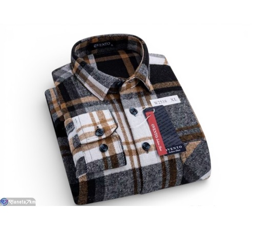 Сорочка чоловіча на весну/осінь (5 шт. р.сетка XL-5XL) коричневий  "Peton"