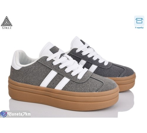 Кросівки жіночі на весну/осінь (8 пар р.36-41) сірий  "STILLI Group"