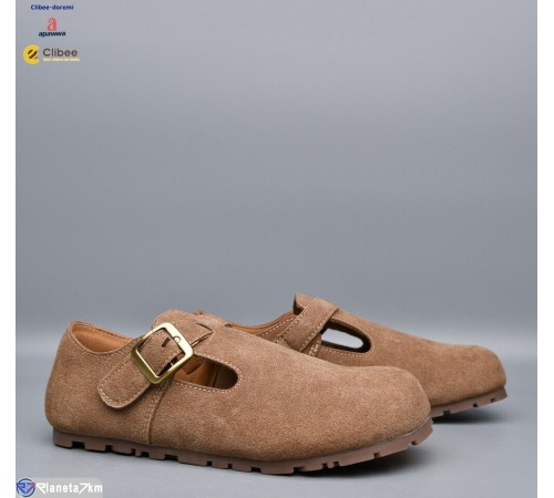 Дитячі туфлі на весну/осінь (8 пар р.30-37) коричневий  "BELIES-D"