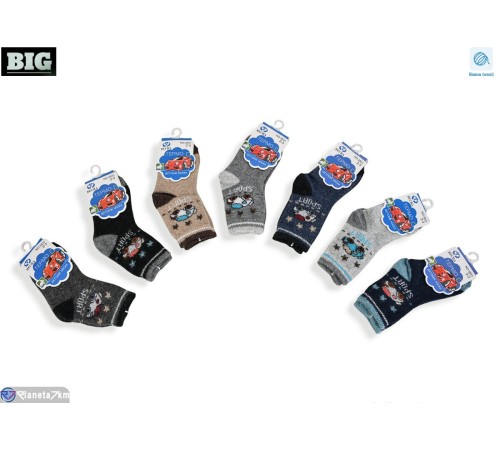 Шкарпетки дитячі на зиму (12 шт. р.сетка 2-3) мікс  "BIG"
