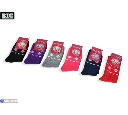 Жіночі шкарпетки на зиму (12 шт. р.сетка 37-41) мікс  "BIG"