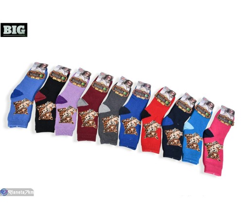 Жіночі шкарпетки на зиму (12 шт. р.сетка 37-41) мікс  "BIG"