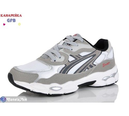 Кросівки жіночі на весну/осінь (8 пар р.36-41) сірий  "GFB-Канарейка"