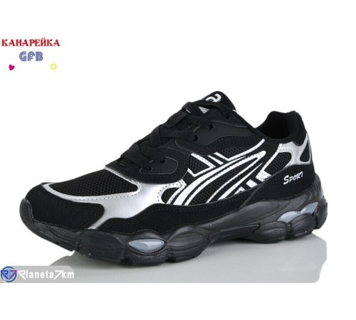 Кросівки жіночі на весну/осінь (8 пар р.36-41) чорний  "GFB-Канарейка"