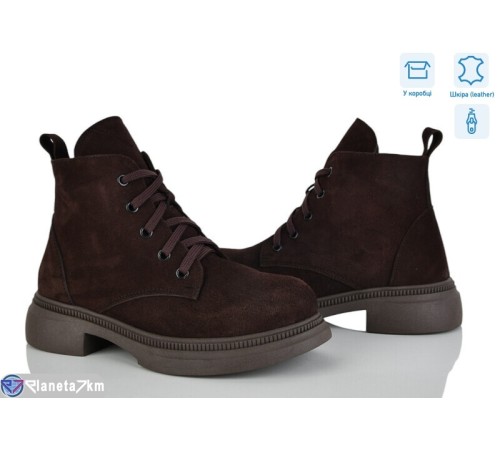 Черевики жіночі на весну/осінь (6 пар р.37-40) коричневий  "Linda"
