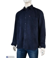 Сорочка чоловіча на весну/осінь (13 шт. р.сетка 39-46) синій  "Kalabok"