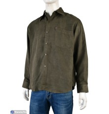 Сорочка чоловіча на весну/осінь (13 шт. р.сетка 39-46) зелений  "Kalabok"