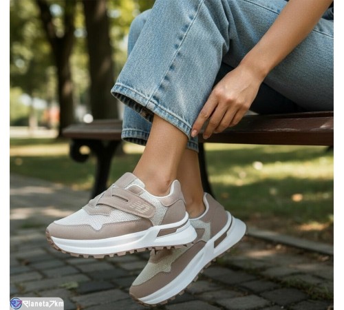 Кросівки жіночі на весну/осінь (8 пар р.36-41) бежевий  "LOREDANA"