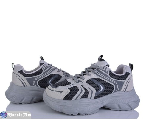 Кросівки жіночі на весну/осінь (8 пар р.36-41) сірий  "LOREDANA"