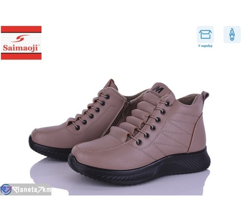 Черевики жіночі на весну/осінь (8 пар р.36-41) коричневий  "Saimaoji"