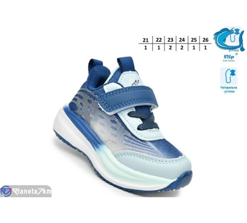 Дитячі кросівки на весну/осінь (8 пар р.21-26) синій  "TOMMY"