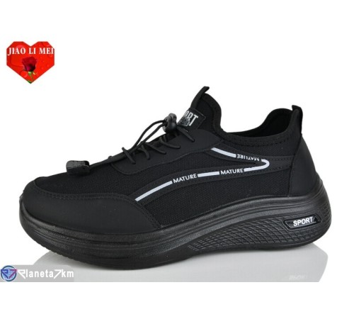 Кросівки чоловічі на весну/осінь (8 пар р.40-45) чорний  "Jiao Li Mei"