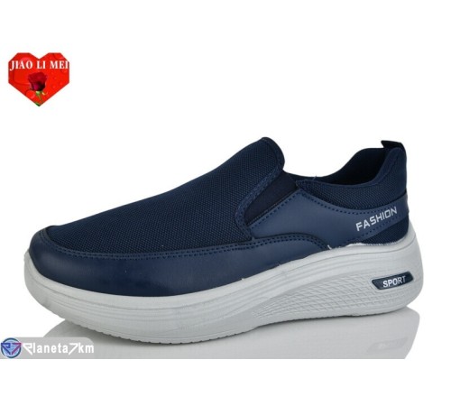 Кросівки чоловічі на весну/осінь (8 пар р.40-45) синій  "Jiao Li Mei"