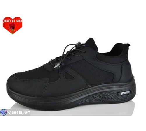 Кросівки чоловічі на весну/осінь (8 пар р.40-45) чорний  "Jiao Li Mei"