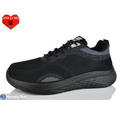 Кросівки чоловічі на весну/осінь (8 пар р.40-45) чорний  "Jiao Li Mei"
