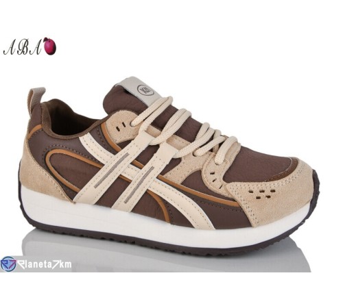 Кросівки жіночі на весну/осінь (8 пар р.36-41) коричневий  "Aba"