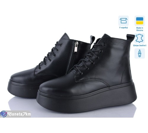 Черевики жіночі на весну/осінь (6 пар р.37-40) чорний  "Linda"