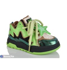 Черевики дитячі на весну/осінь (12 пар р.26-30) зелений  "HIGULA"