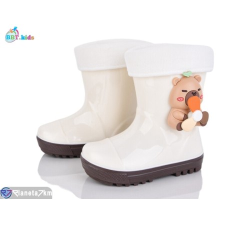 Дитяче гумове взуття на весну/осінь (10 пар р.25-29) бежевий  "BBT"