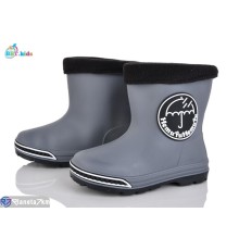 Дитяче гумове взуття на весну/осінь (10 пар р.22-26) сірий  "BBT"