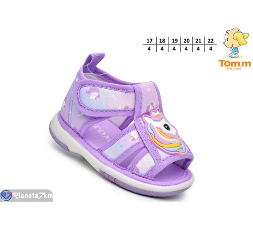 Дитячі босоніжки (24 пар р.17-22) фіолетовий  "TOMMY"