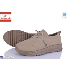 Кросівки жіночі на весну/осінь (8 пар р.37-42) коричневий  "Saimaoji"