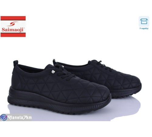 Кросівки жіночі на весну/осінь (8 пар р.37-42) чорний  "Saimaoji"