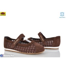 Балетки жіночі на літо (8 пар р.36-41) коричневий  "Mei De Li"