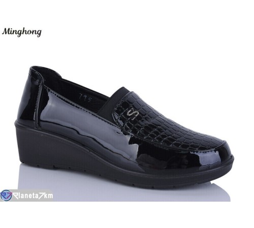 Туфлі жіночі на весну/осінь (8 пар р.37-42) чорний  "HORSE"