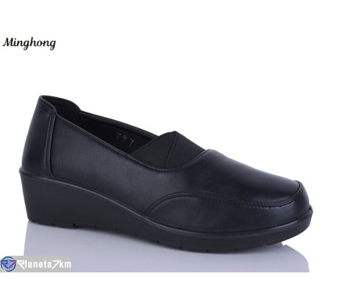 Туфлі жіночі на весну/осінь (8 пар р.37-42) чорний  "HORSE"