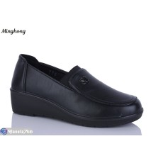 Туфлі жіночі на весну/осінь (6 пар р.37-42) чорний  "HORSE"