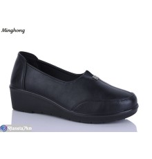 Туфлі жіночі на весну/осінь (8 пар р.37-42) чорний  "HORSE"