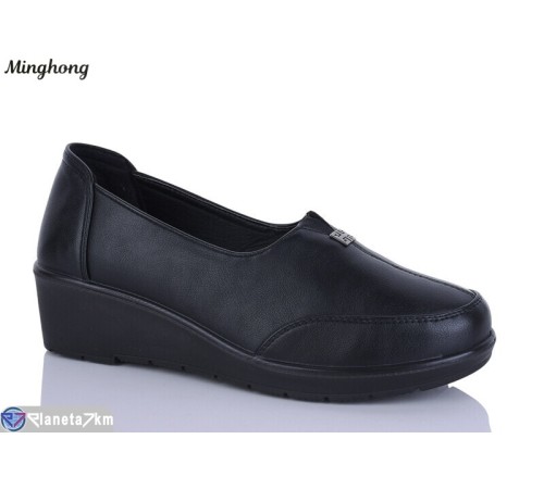 Туфлі жіночі на весну/осінь (8 пар р.37-42) чорний  "HORSE"