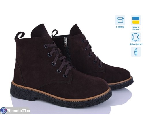Черевики жіночі на весну/осінь (6 пар р.37-40) коричневий  "Linda"